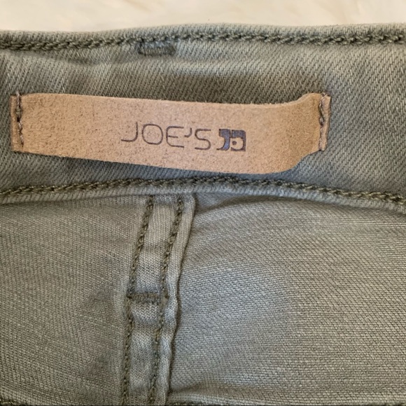 Joe’s Jeans Hi Rise Skinny Raw Hem Ankle Jeans Light Army - Picture 5 of 9